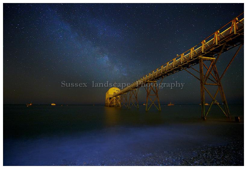 slides/Selsey By Starlight.jpg selsey bill,west,sussex,landscape photographer of the year commened image,stars,milky way,long exposure, coast,pebbles,water,torch light Selsey By Starlight